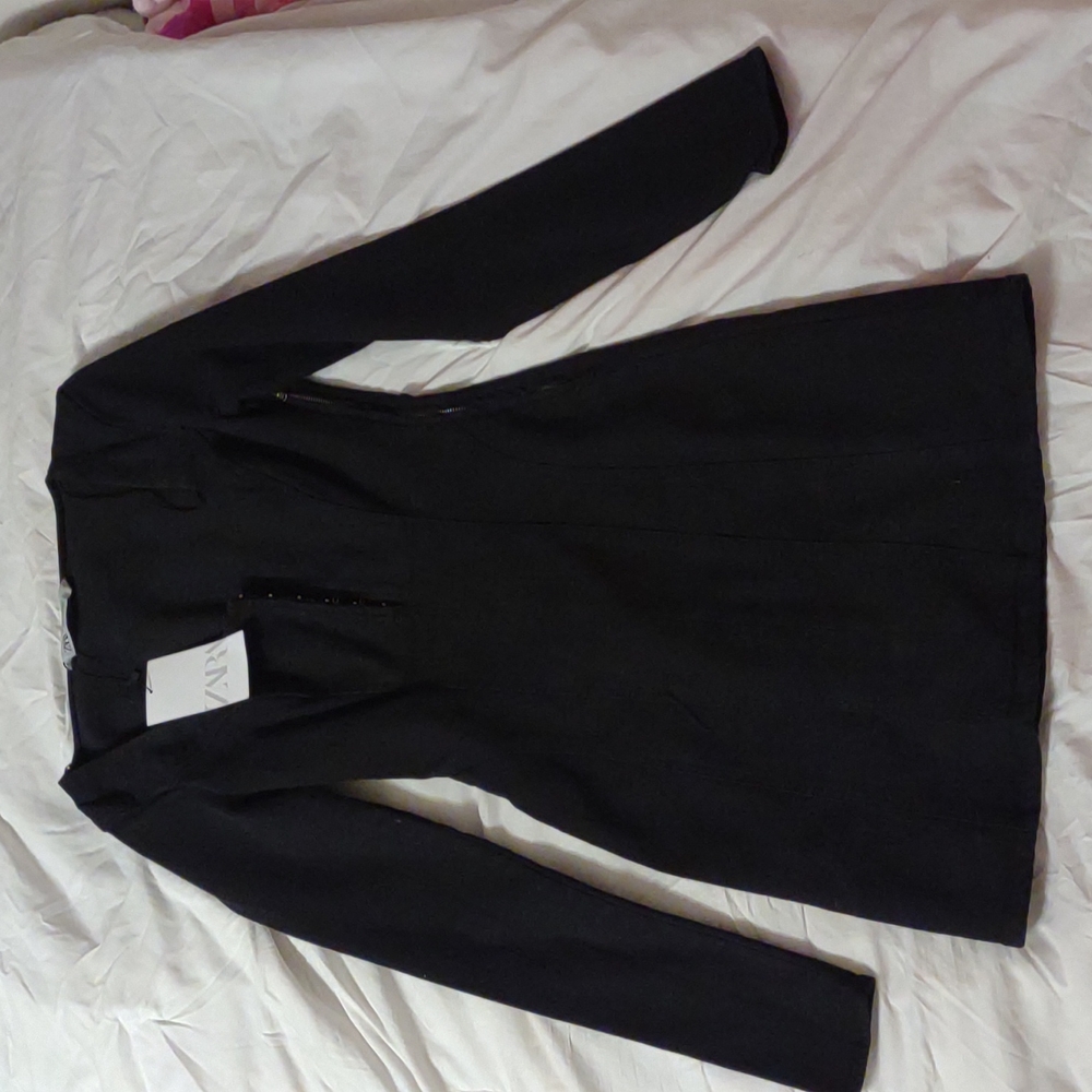 Black jean bodycon Zara dress